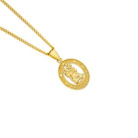 9ct-Gold-St-Christopher-Oval-Medal-Pendant on sale