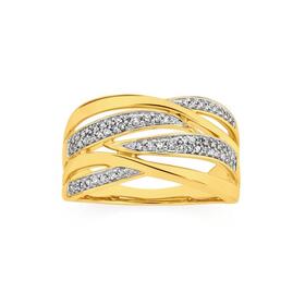 9ct-Gold-Diamond-Wide-Crossover-Band on sale