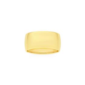 9ct-Gold-10mm-Wide-Ring on sale