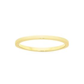 9ct+Gold+1.5mm+Hollow+Stacker+Ring