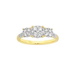 9ct-Gold-Diamond-Trilogy-Ring on sale