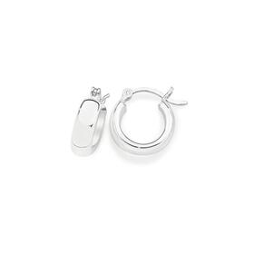 Sterling-Silver-5x15mm-Half-Round-Hoop-Earrings on sale
