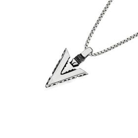 Stainless+Steel+Oxidised+Spear+Head+Men%26%23039%3Bs+Pendant