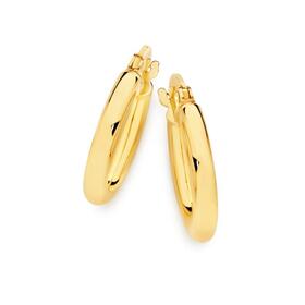 9ct-10mm-Polished-Hoops on sale