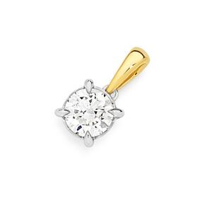 Alora-10ct-Two-Tone-Gold-Lab-Grown-Diamond-Solitaire-Pendant on sale