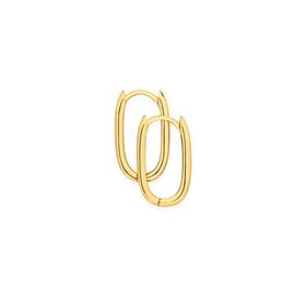 9ct-Gold-12mm-Oval-Huggie-Earrings on sale