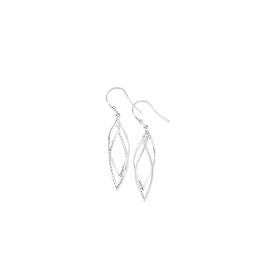 Silver-Open-Double-Twist-Drop-Hook-Earrings on sale