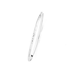 Sterling+Silver+3x65mm+Dia-Cut+Half+Rnd+Bangle