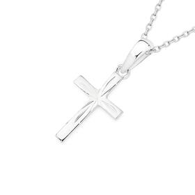 Sterling+Silver+15mm+Dia-Cut+Cross+Pendant