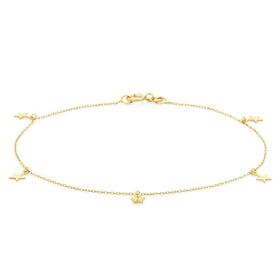 9ct-Gold-19cm-Multi-Star-Trace-Bracelet on sale