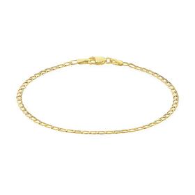 9ct-Gold-19cm-Solid-Flat-Diamond-Cut-Curb-Bracelet on sale