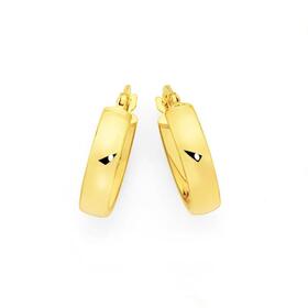 9ct-Gold-4x12mm-Half-Round-Hoop-Earrings on sale