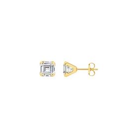 9ct+Gold+Cubic+Zirconia+Stud+Earrings