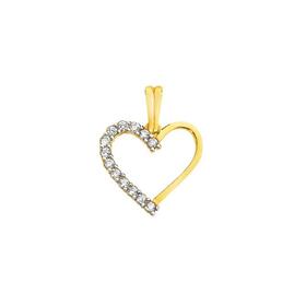 9ct-Gold-Cubic-Zirconia-Open-Heart-Pendant on sale