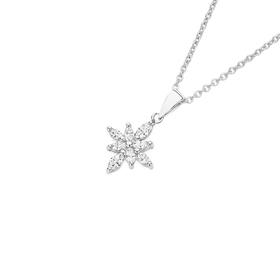 silver-cz-snowflake-pendant on sale