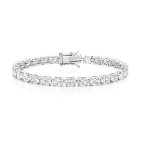silver-cz-oval-tennis-bracelet on sale