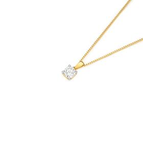 Alora-9ct-Gold-Solitaire-Lab-Grown-Diamond-Pendant on sale