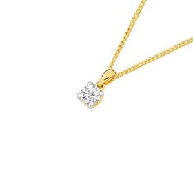 Alora-9ct-Gold-12-Carat-Solitaire-Lab-Grown-Diamond-Pendant on sale