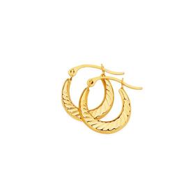 9ct-Gold-10mm-Twist-Creole-Earrings on sale