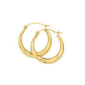 9ct-Gold-Twist-Creole-Hoop-Earrings on sale