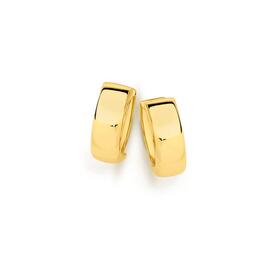9ct-Gold-10mm-Huggie-Earrings on sale