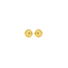 9ct-Gold-5mm-Diamond-Cut-Ball-Stud-Earrings on sale