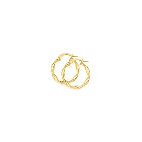 9ct-Gold-3x15mm-Twist-Hoop-Earrings on sale