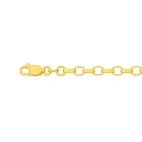 9ct+Gold+19cm+Hollow+Belcher+Bracelet