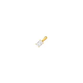 9ct+Gold+Cubic+Zirconia+Pendant