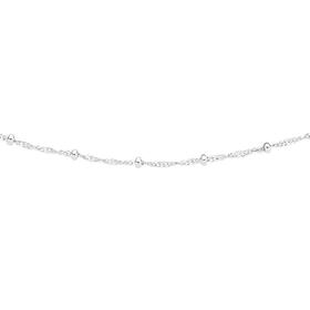 Italian-Made-Sterling-Silver-Bead-50cm-Rope-Chain on sale
