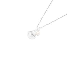 Sterling-Silver-Pearl-Seashell-Pendant on sale