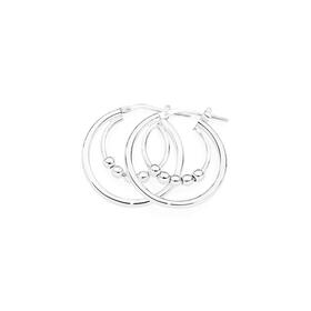 Silver-Double-24mm-Hoop-Earrings on sale