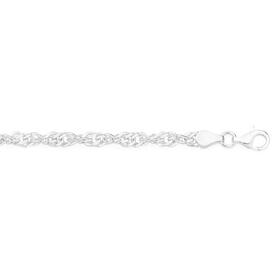 Italian+Made+Silver+18.5cm+Singapore+Bracelet
