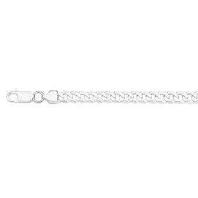 Silver-19cm-Flat-Curb-Bracelet-Made-In-Italy on sale