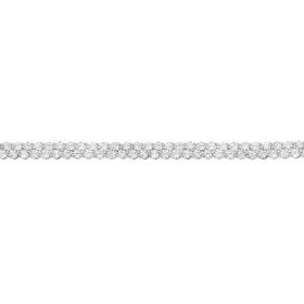 Sterling-Silver-Cubic-Zirconia-Double-Row-185cm-Tennis-Bracelet on sale