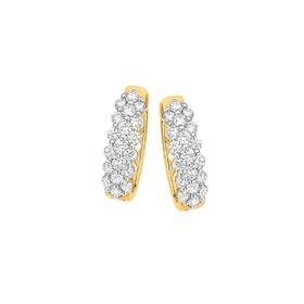 Alora-10ct-Gold-Lab-Grown-Diamond-Cluster-Huggie-Earrings on sale