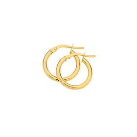 9ct-Gold-2x12mm-Hoop-Earrings on sale