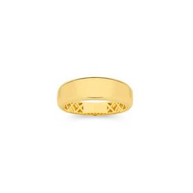 9ct-Gold-Bevelled-Edge-Band-Dress-Ring on sale