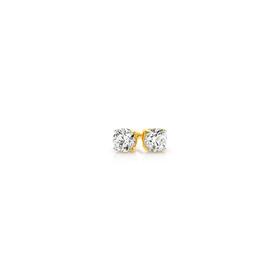 9ct+Gold+Cubic+Zirconia+Stud+Earrings
