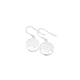 Silver-Tree-of-Life-155mm-Drop-Hook-Earrings on sale