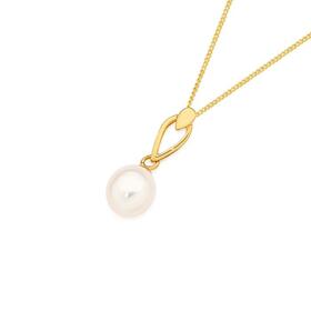 9ct-Gold-Cultured-Freshwater-Pearl-Pendant on sale