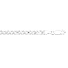 Italian-Made-Silver-Bevelled-19cm-Solid-Dia-Cut-Curb-Bracelet on sale