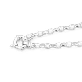 Silver-Oval-19cm-Belcher-Bolt-Bracelet on sale