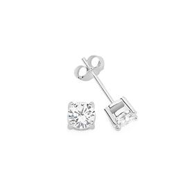 Silver+5mm+Claw-Set+CZ+Stud+Earrings