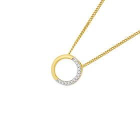 9ct-Gold-Diamond-Circle-Slider-Pendant on sale