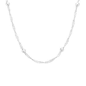 Italian-Silver-Ball-Bead-45cm-Dia-Cut-Singapore-Chain on sale