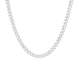 italian-silver-bevelled-50cm-solid-dia-cut-curb-chain on sale