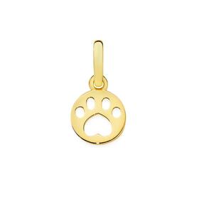 9ct-Gold-Paw-Print-Cutout-Circle-Charm on sale