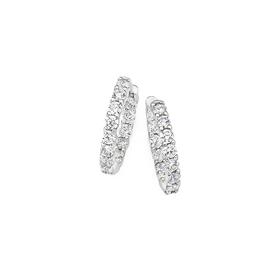 Silver-CZ-Inside-Out-Huggie-Earrings on sale