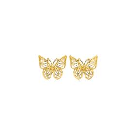 9ct-Gold-Filigree-Butterfly-Stud-Earrings on sale